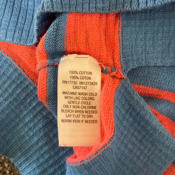 Women’s Mossimo blue and pink horizontal striped lightweight sweater, Small - Picture 4 of 4